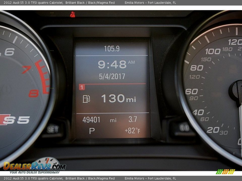 2012 Audi S5 3.0 TFSI quattro Cabriolet Brilliant Black / Black/Magma Red Photo #38