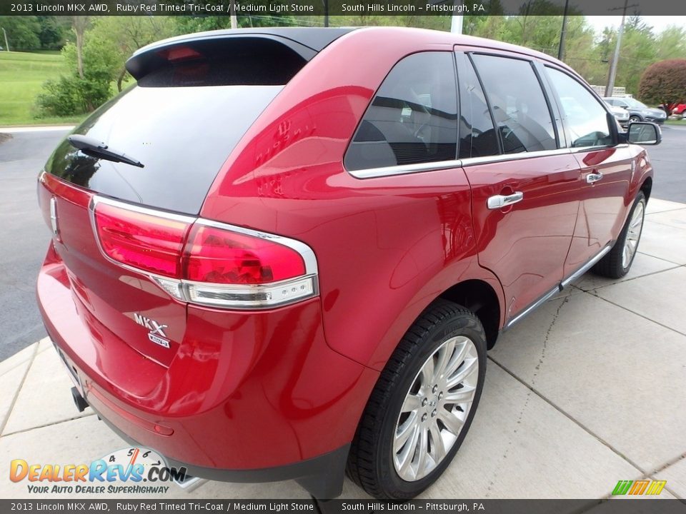 2013 Lincoln MKX AWD Ruby Red Tinted Tri-Coat / Medium Light Stone Photo #6
