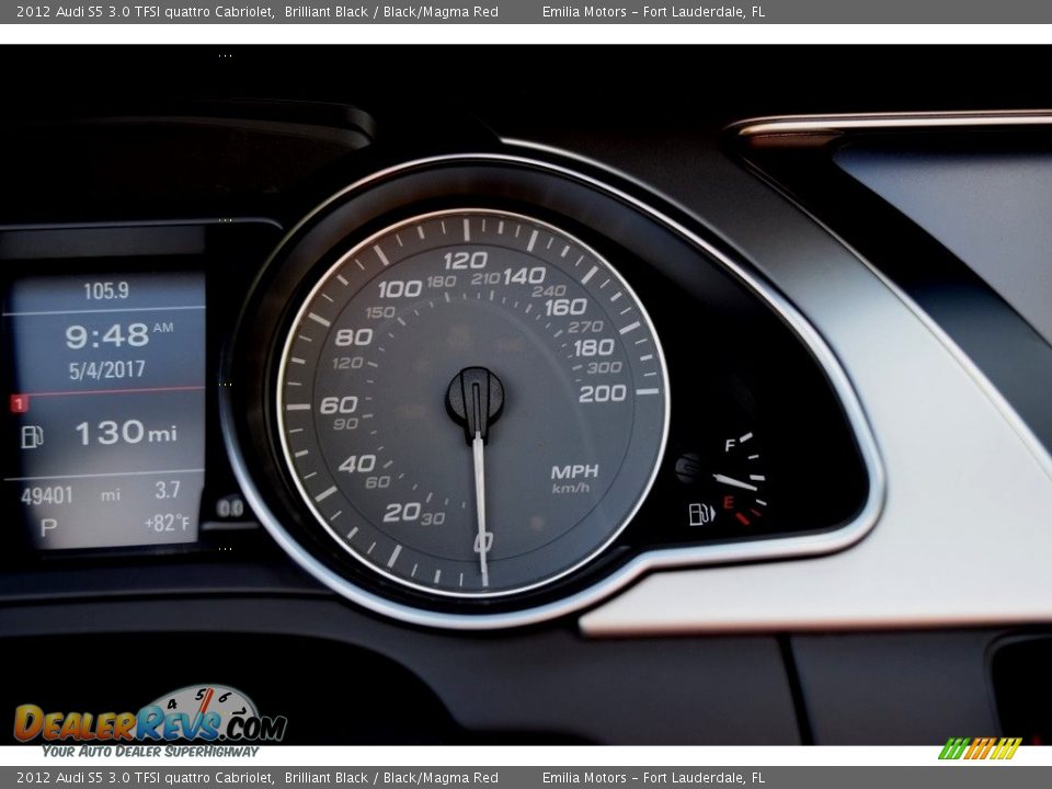 2012 Audi S5 3.0 TFSI quattro Cabriolet Brilliant Black / Black/Magma Red Photo #39