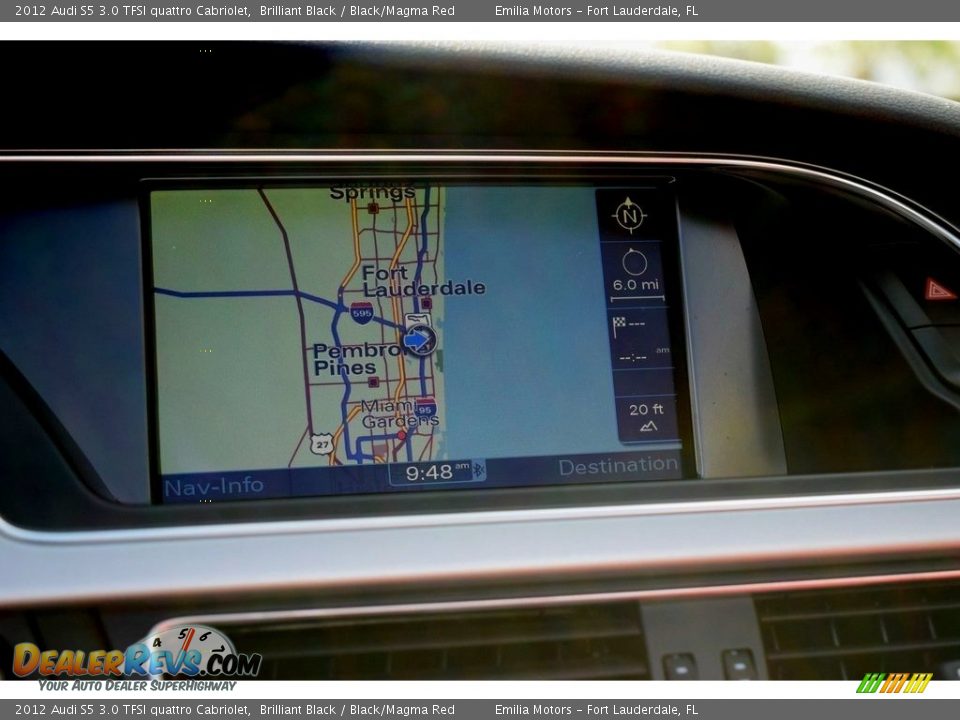 2012 Audi S5 3.0 TFSI quattro Cabriolet Brilliant Black / Black/Magma Red Photo #41
