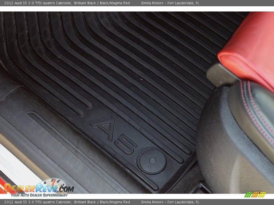 2012 Audi S5 3.0 TFSI quattro Cabriolet Brilliant Black / Black/Magma Red Photo #48