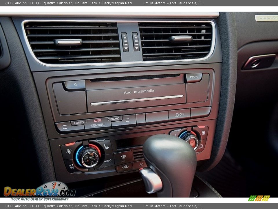 2012 Audi S5 3.0 TFSI quattro Cabriolet Brilliant Black / Black/Magma Red Photo #49