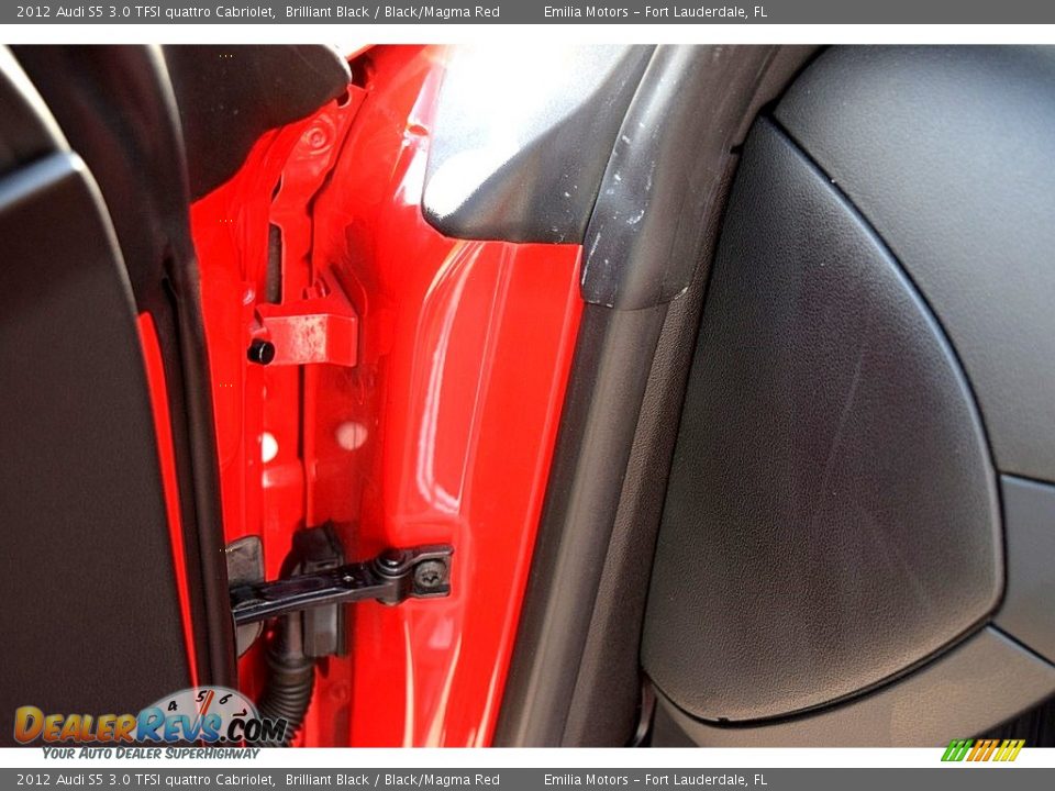2012 Audi S5 3.0 TFSI quattro Cabriolet Brilliant Black / Black/Magma Red Photo #51