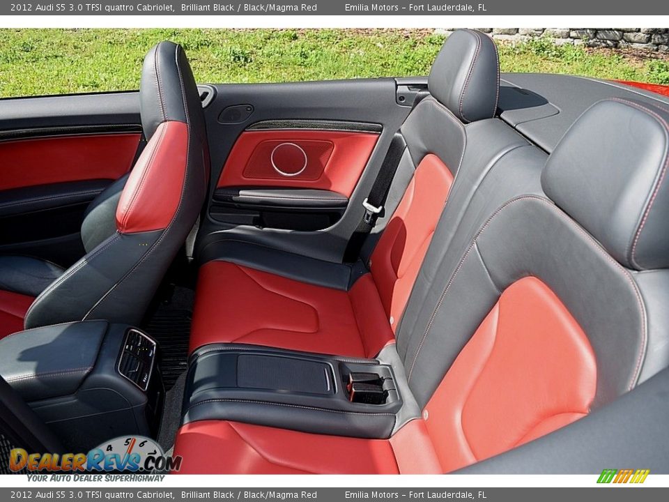 2012 Audi S5 3.0 TFSI quattro Cabriolet Brilliant Black / Black/Magma Red Photo #54