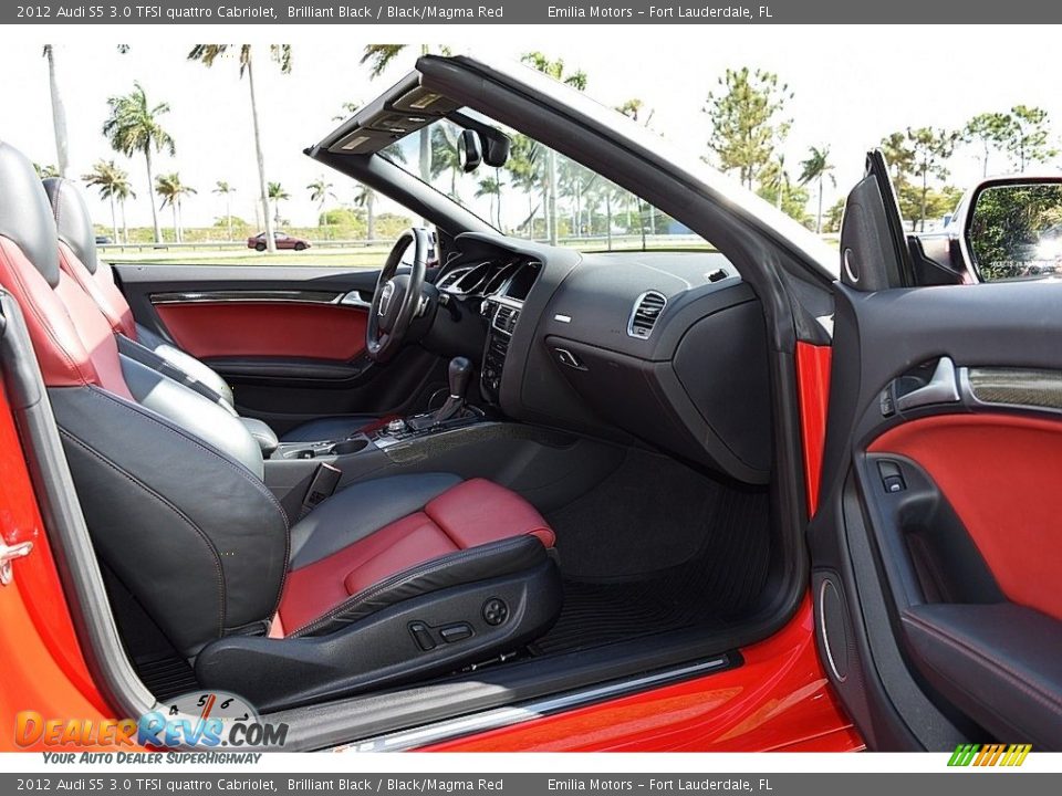 2012 Audi S5 3.0 TFSI quattro Cabriolet Brilliant Black / Black/Magma Red Photo #57