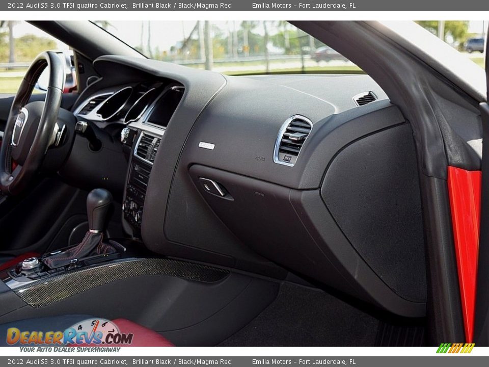 2012 Audi S5 3.0 TFSI quattro Cabriolet Brilliant Black / Black/Magma Red Photo #58