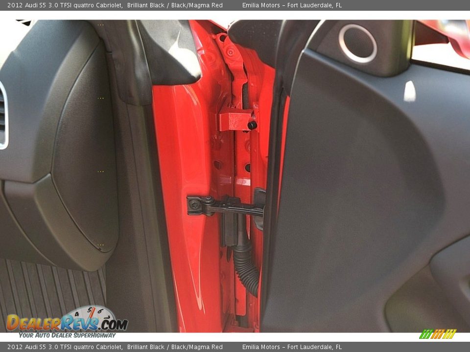2012 Audi S5 3.0 TFSI quattro Cabriolet Brilliant Black / Black/Magma Red Photo #60