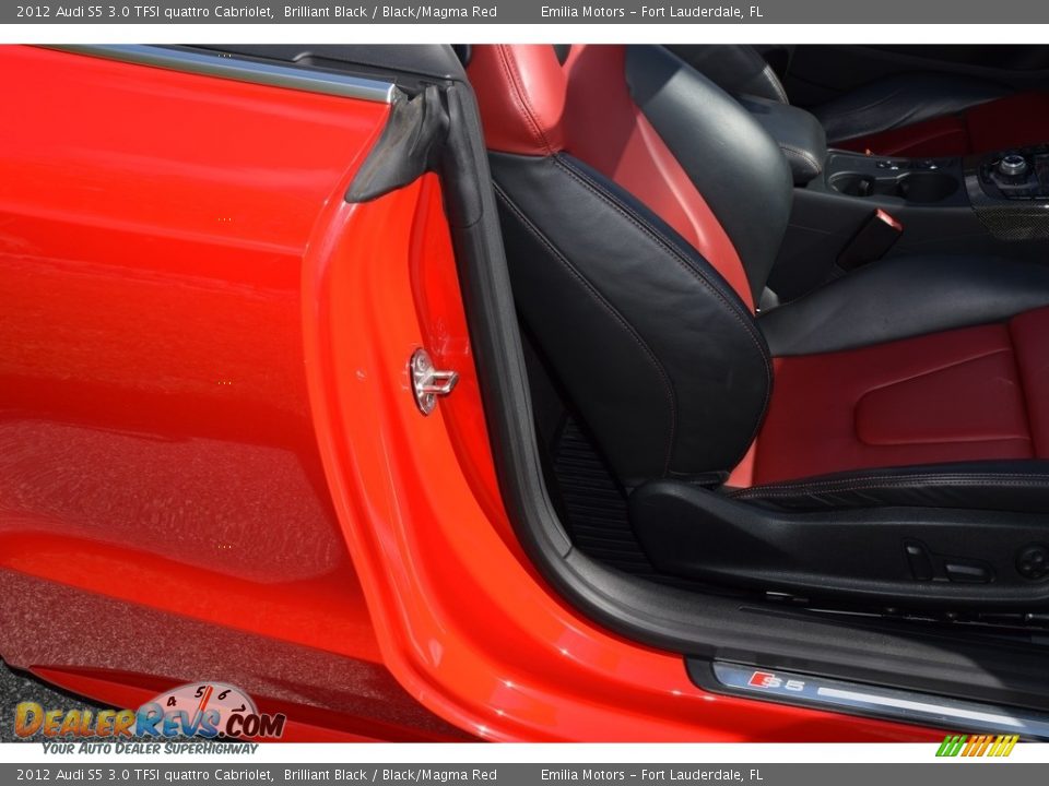 2012 Audi S5 3.0 TFSI quattro Cabriolet Brilliant Black / Black/Magma Red Photo #61