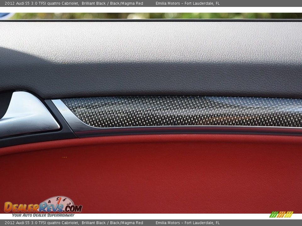 2012 Audi S5 3.0 TFSI quattro Cabriolet Brilliant Black / Black/Magma Red Photo #65