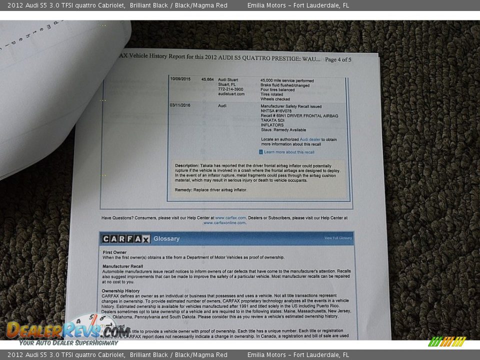 2012 Audi S5 3.0 TFSI quattro Cabriolet Brilliant Black / Black/Magma Red Photo #81