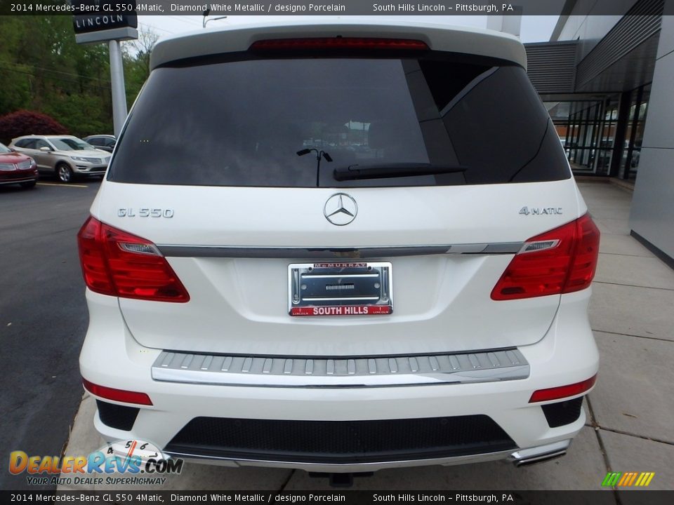 2014 Mercedes-Benz GL 550 4Matic Diamond White Metallic / designo Porcelain Photo #4