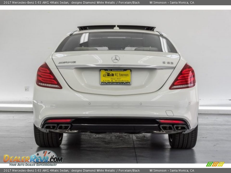 2017 Mercedes-Benz S 63 AMG 4Matic Sedan designo Diamond White Metallic / Porcelain/Black Photo #3