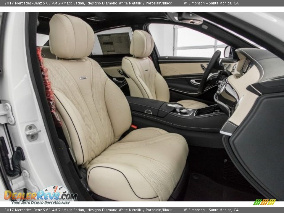 Porcelain/Black Interior - 2017 Mercedes-Benz S 63 AMG 4Matic Sedan Photo #6
