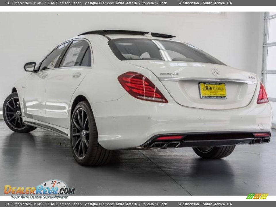 2017 Mercedes-Benz S 63 AMG 4Matic Sedan designo Diamond White Metallic / Porcelain/Black Photo #10