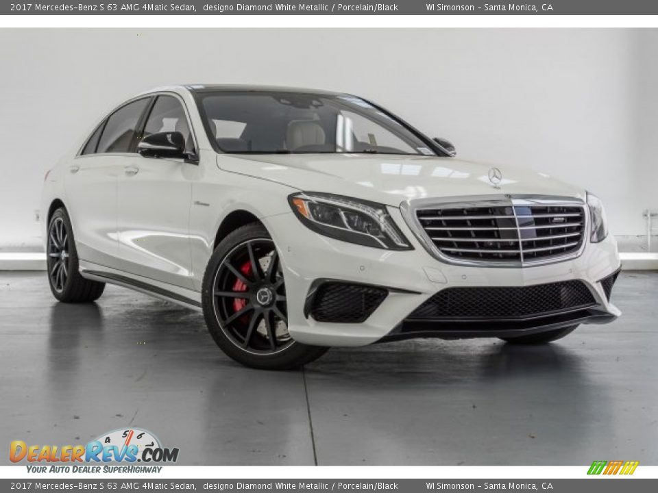 2017 Mercedes-Benz S 63 AMG 4Matic Sedan designo Diamond White Metallic / Porcelain/Black Photo #14
