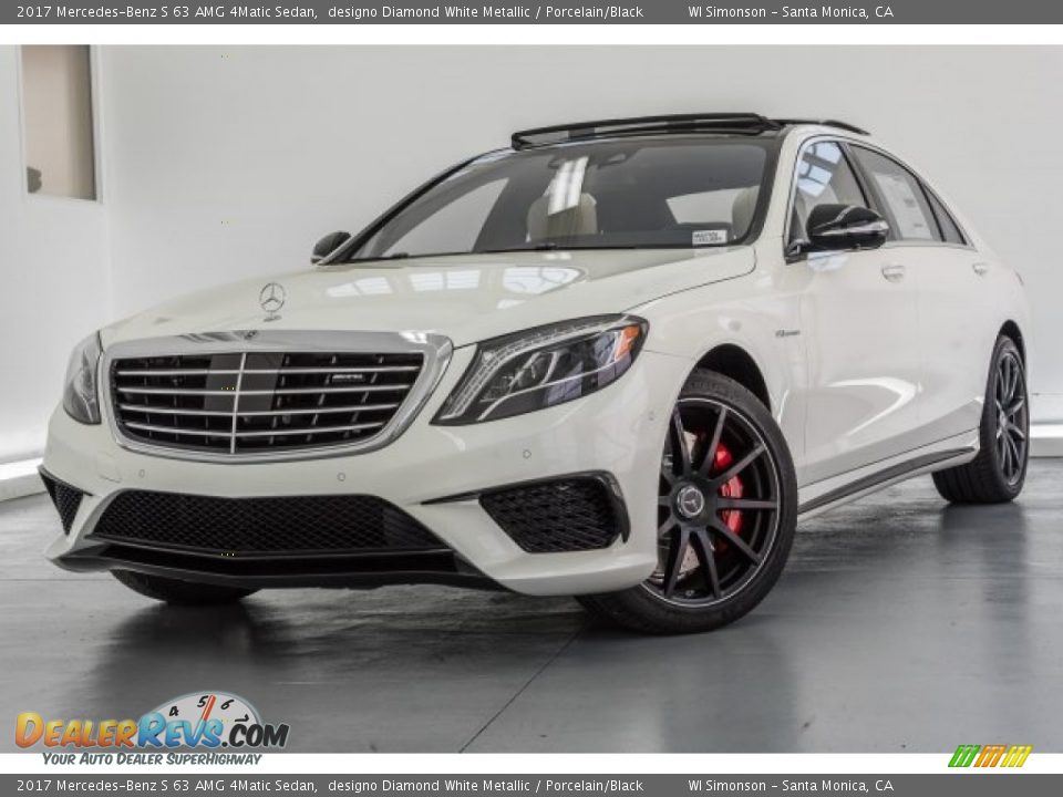 2017 Mercedes-Benz S 63 AMG 4Matic Sedan designo Diamond White Metallic / Porcelain/Black Photo #15