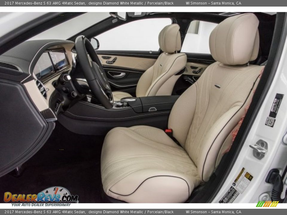 2017 Mercedes-Benz S 63 AMG 4Matic Sedan designo Diamond White Metallic / Porcelain/Black Photo #16