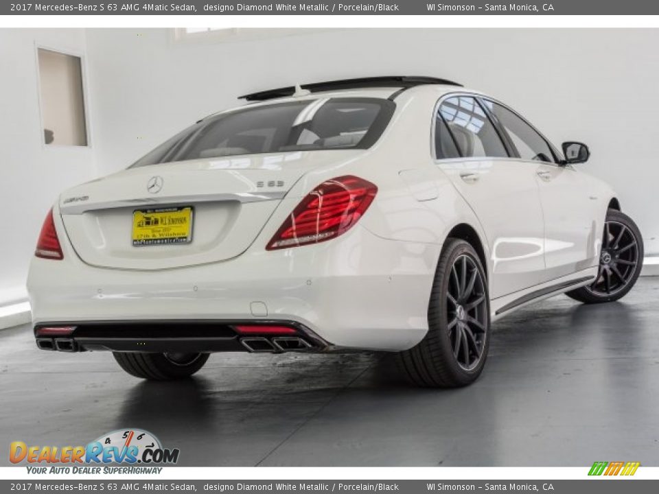 2017 Mercedes-Benz S 63 AMG 4Matic Sedan designo Diamond White Metallic / Porcelain/Black Photo #17