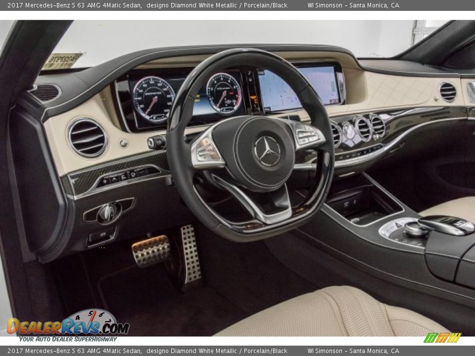 2017 Mercedes-Benz S 63 AMG 4Matic Sedan designo Diamond White Metallic / Porcelain/Black Photo #21