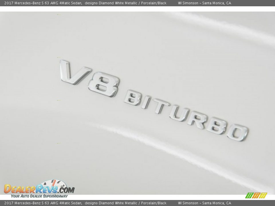 2017 Mercedes-Benz S 63 AMG 4Matic Sedan designo Diamond White Metallic / Porcelain/Black Photo #34