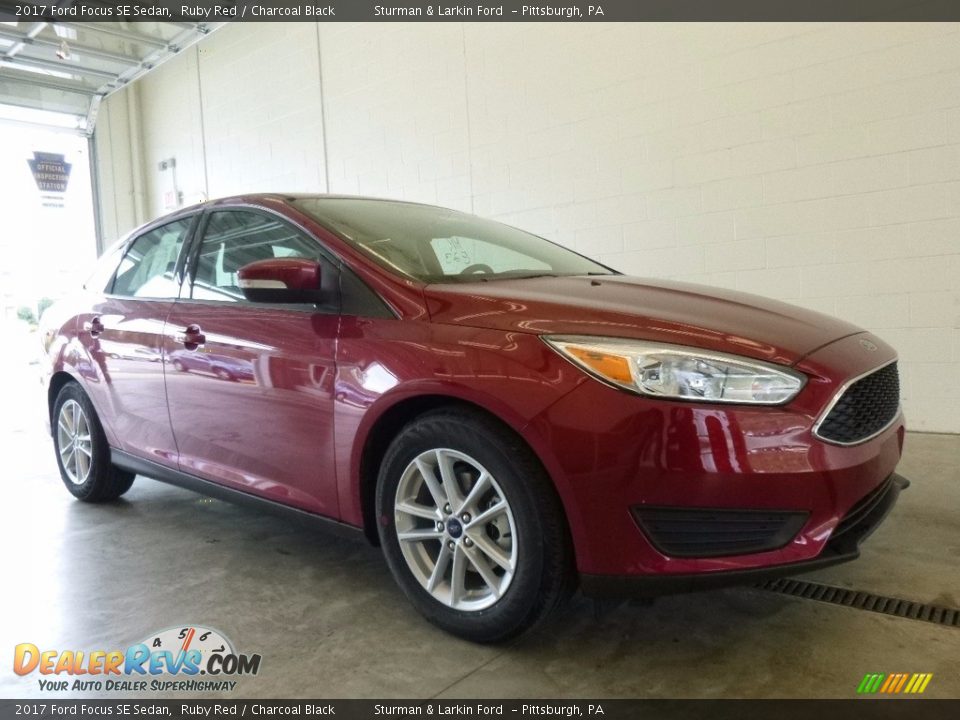 2017 Ford Focus SE Sedan Ruby Red / Charcoal Black Photo #1