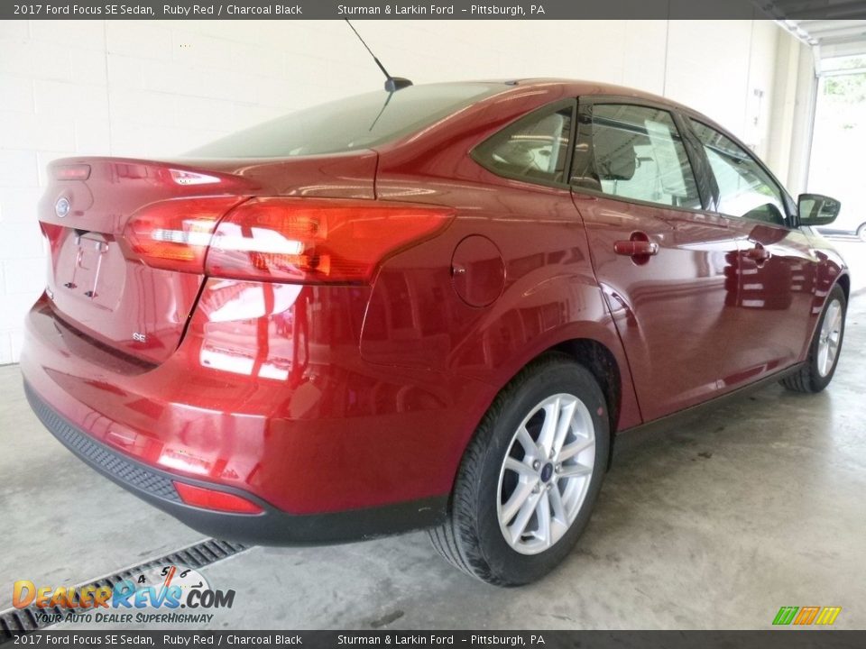 2017 Ford Focus SE Sedan Ruby Red / Charcoal Black Photo #2