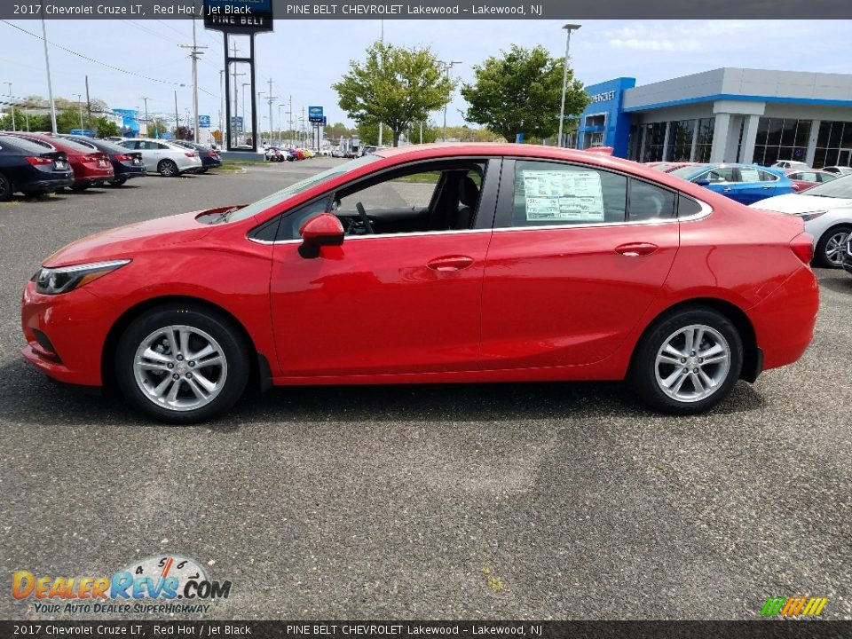 2017 Chevrolet Cruze LT Red Hot / Jet Black Photo #3