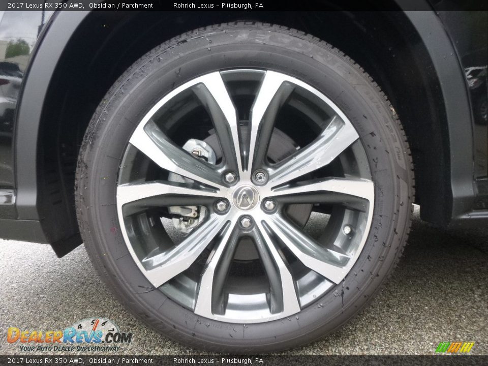 2017 Lexus RX 350 AWD Obsidian / Parchment Photo #5
