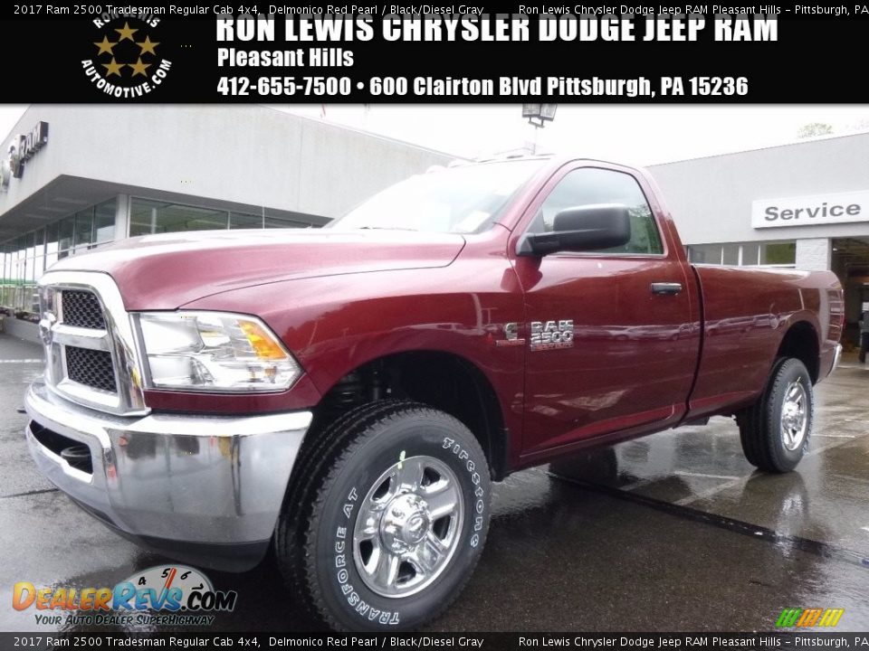 2017 Ram 2500 Tradesman Regular Cab 4x4 Delmonico Red Pearl / Black/Diesel Gray Photo #1