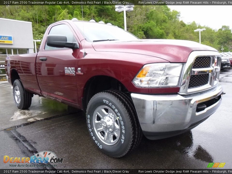 2017 Ram 2500 Tradesman Regular Cab 4x4 Delmonico Red Pearl / Black/Diesel Gray Photo #8
