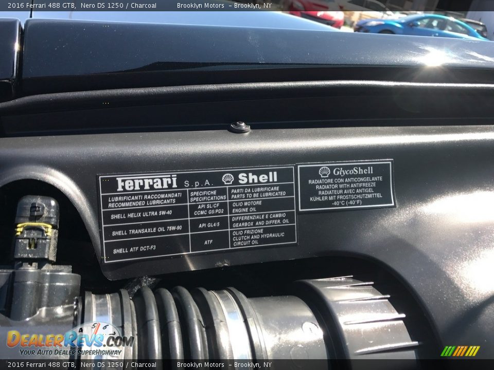 Info Tag of 2016 Ferrari 488 GTB  Photo #32