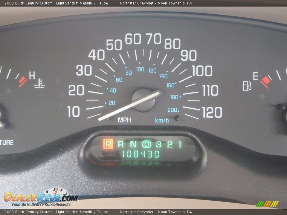 2003 Buick Century Custom Light Sandrift Metallic / Taupe Photo #15