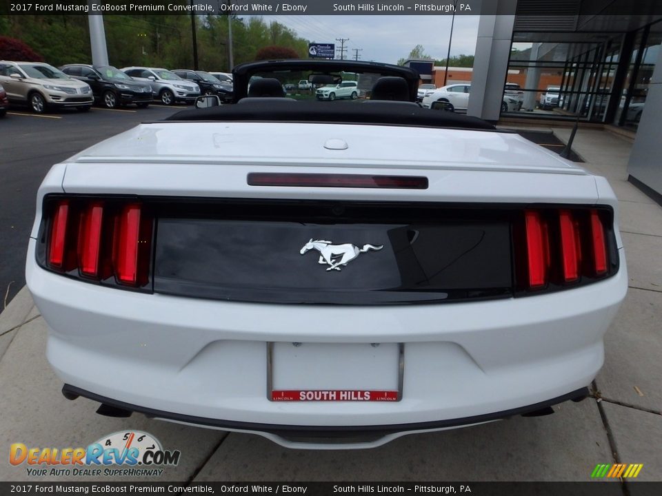 2017 Ford Mustang EcoBoost Premium Convertible Oxford White / Ebony Photo #4