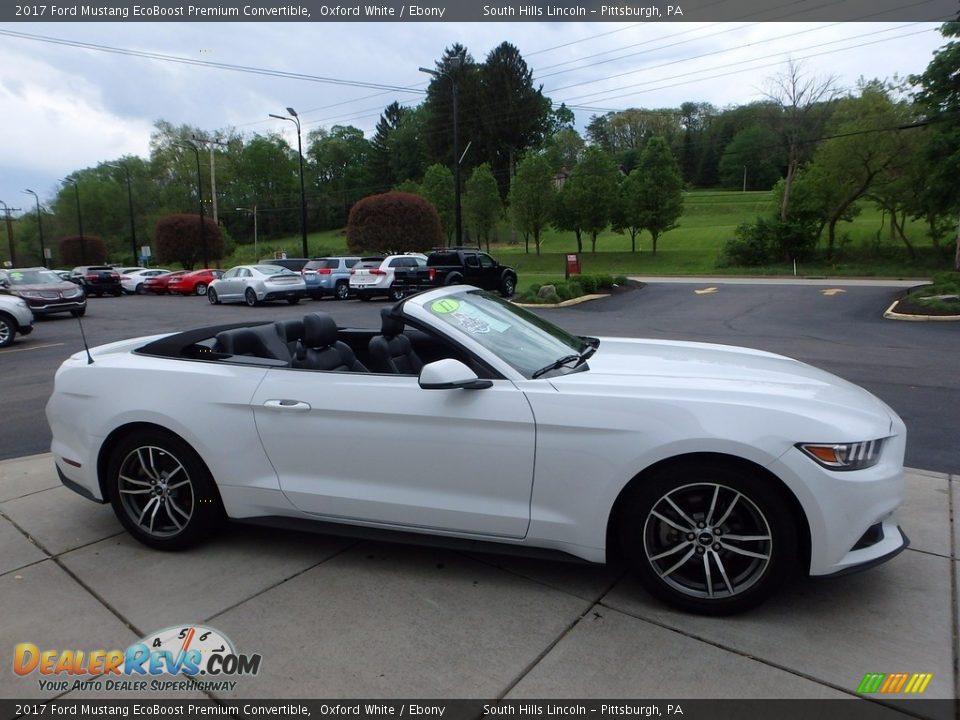 2017 Ford Mustang EcoBoost Premium Convertible Oxford White / Ebony Photo #6