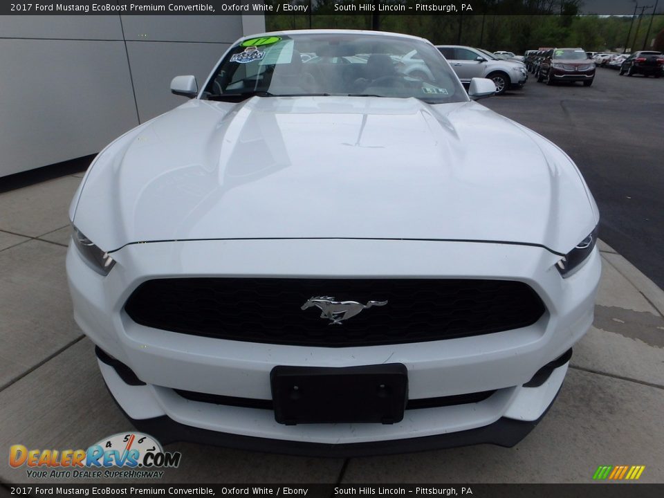 2017 Ford Mustang EcoBoost Premium Convertible Oxford White / Ebony Photo #8