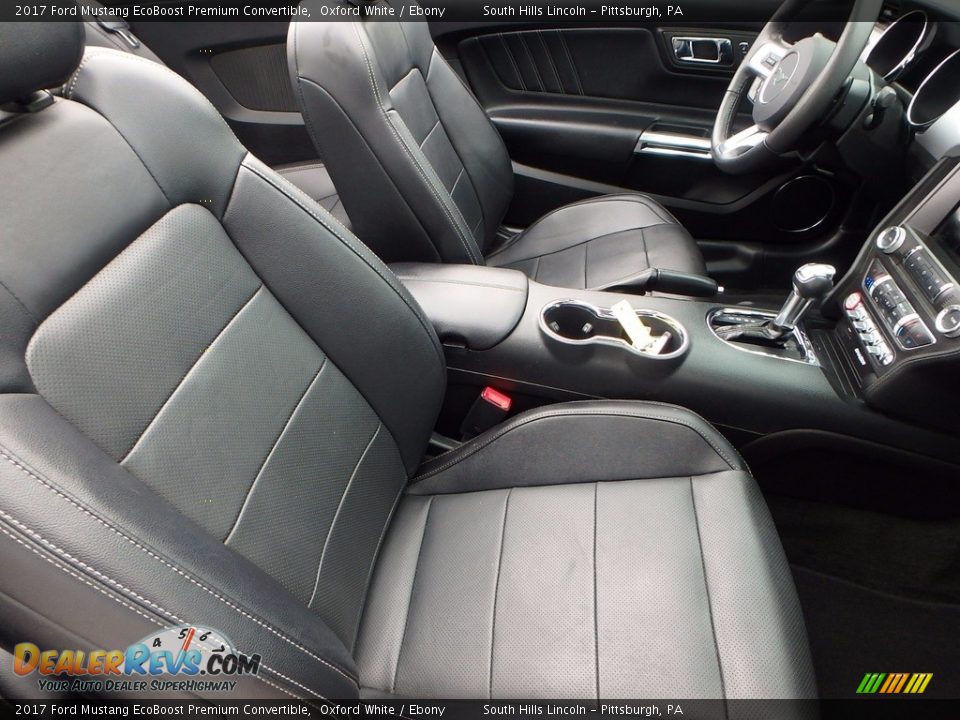 2017 Ford Mustang EcoBoost Premium Convertible Oxford White / Ebony Photo #10