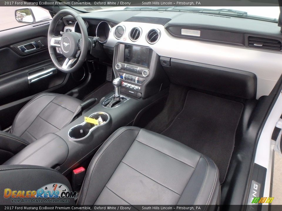 Ebony Interior - 2017 Ford Mustang EcoBoost Premium Convertible Photo #11