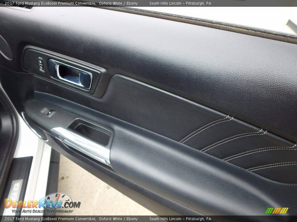 2017 Ford Mustang EcoBoost Premium Convertible Oxford White / Ebony Photo #13