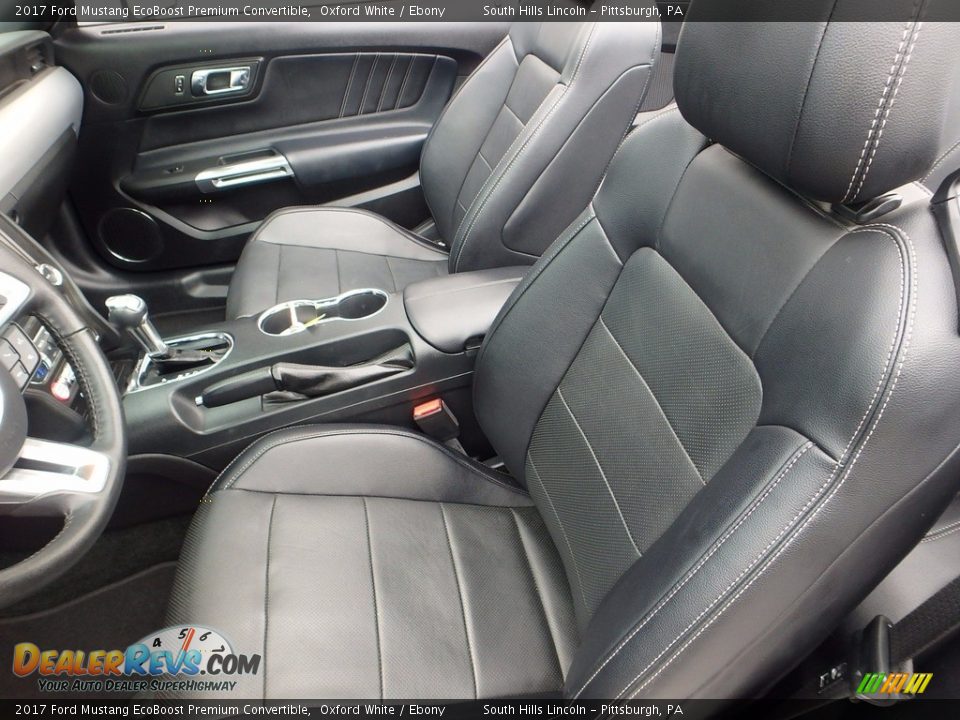 Front Seat of 2017 Ford Mustang EcoBoost Premium Convertible Photo #16