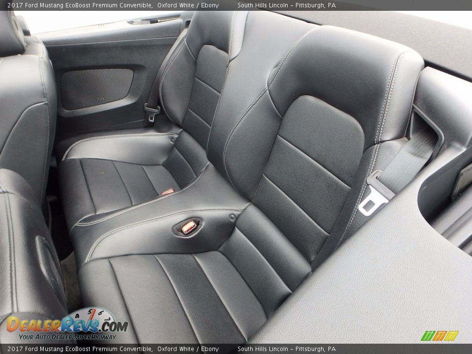 Rear Seat of 2017 Ford Mustang EcoBoost Premium Convertible Photo #17
