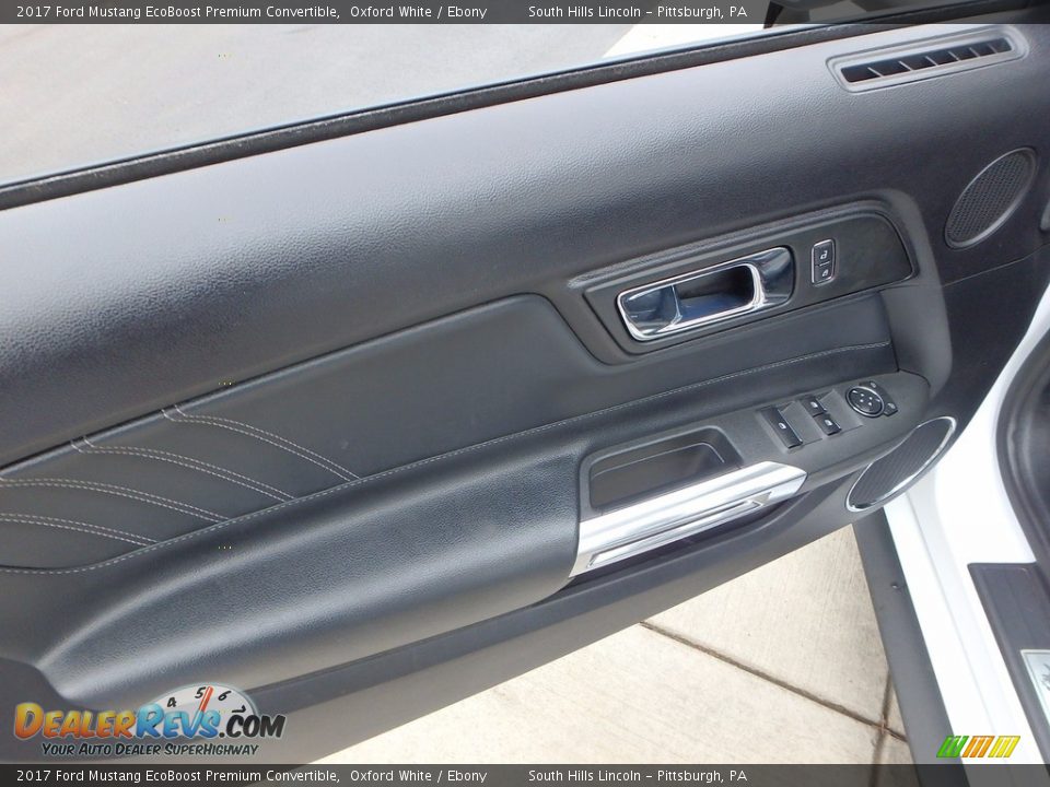 2017 Ford Mustang EcoBoost Premium Convertible Oxford White / Ebony Photo #19