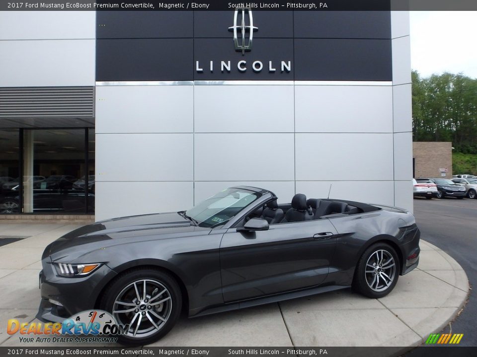 2017 Ford Mustang EcoBoost Premium Convertible Magnetic / Ebony Photo #1