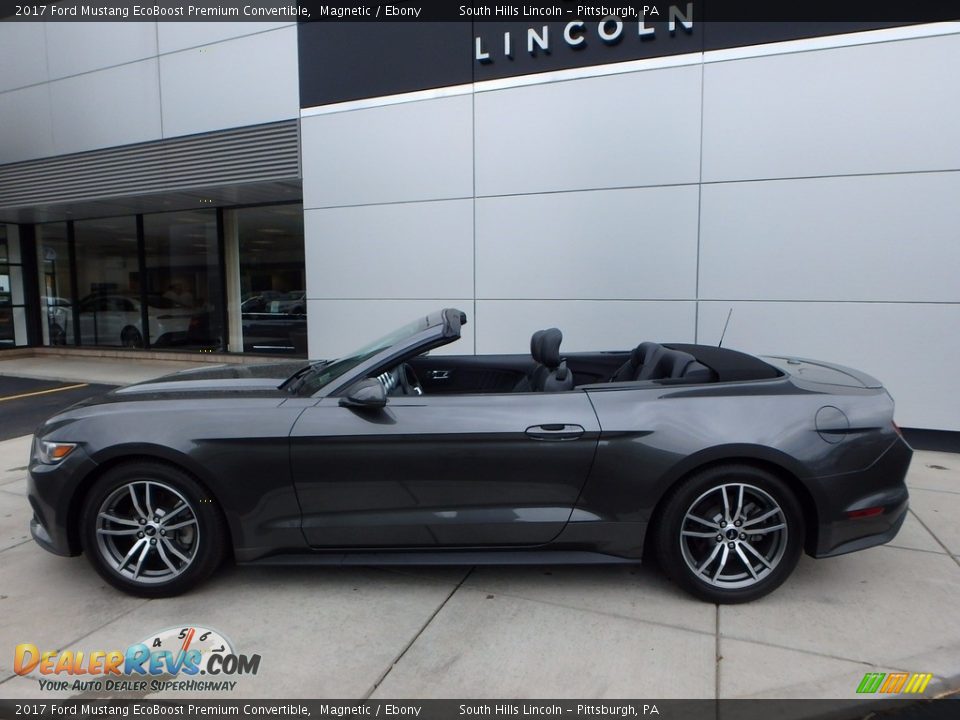 2017 Ford Mustang EcoBoost Premium Convertible Magnetic / Ebony Photo #2