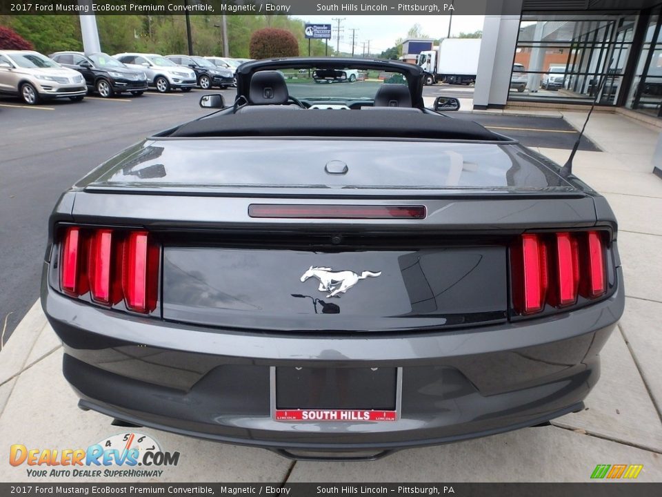 2017 Ford Mustang EcoBoost Premium Convertible Magnetic / Ebony Photo #4