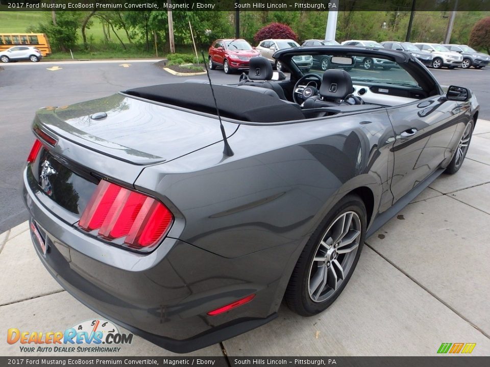 2017 Ford Mustang EcoBoost Premium Convertible Magnetic / Ebony Photo #5