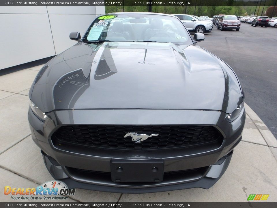 2017 Ford Mustang EcoBoost Premium Convertible Magnetic / Ebony Photo #8