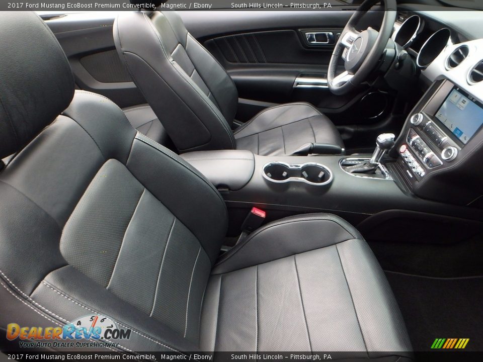 Front Seat of 2017 Ford Mustang EcoBoost Premium Convertible Photo #10