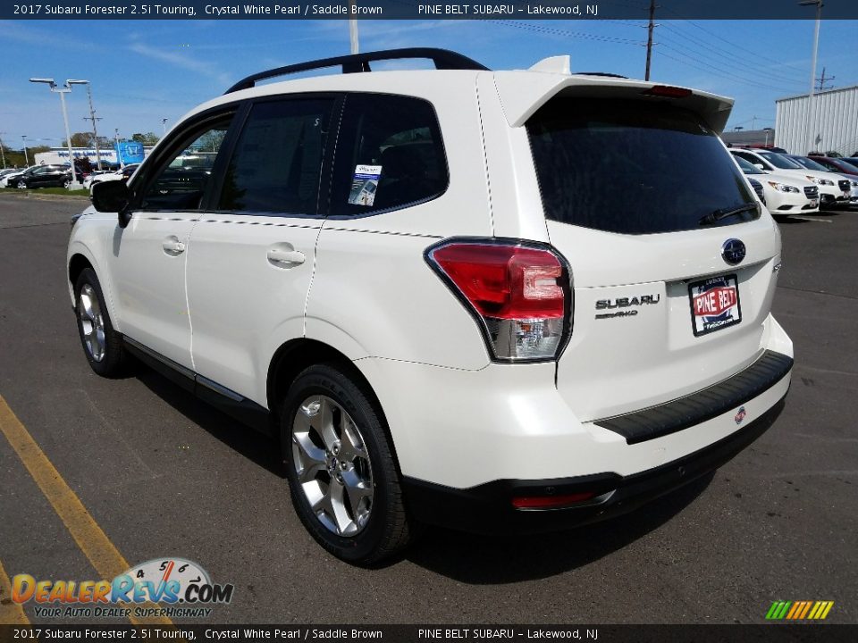 2017 Subaru Forester 2.5i Touring Crystal White Pearl / Saddle Brown Photo #4