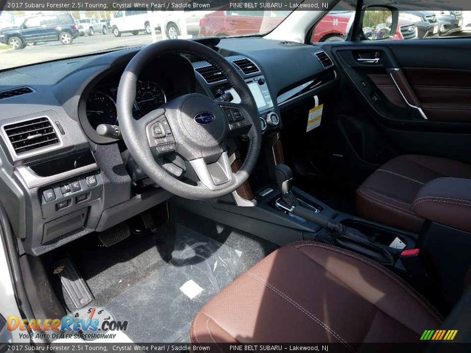 2017 Subaru Forester 2.5i Touring Crystal White Pearl / Saddle Brown Photo #7