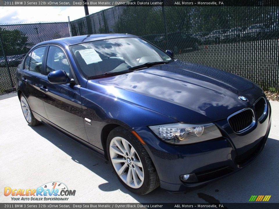 2011 BMW 3 Series 328i xDrive Sedan Deep Sea Blue Metallic / Oyster/Black Dakota Leather Photo #6